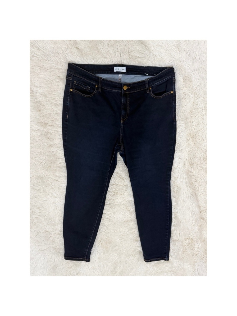 Lane Bryant Dark Indigo Stretch Jeggings - Deep Blue